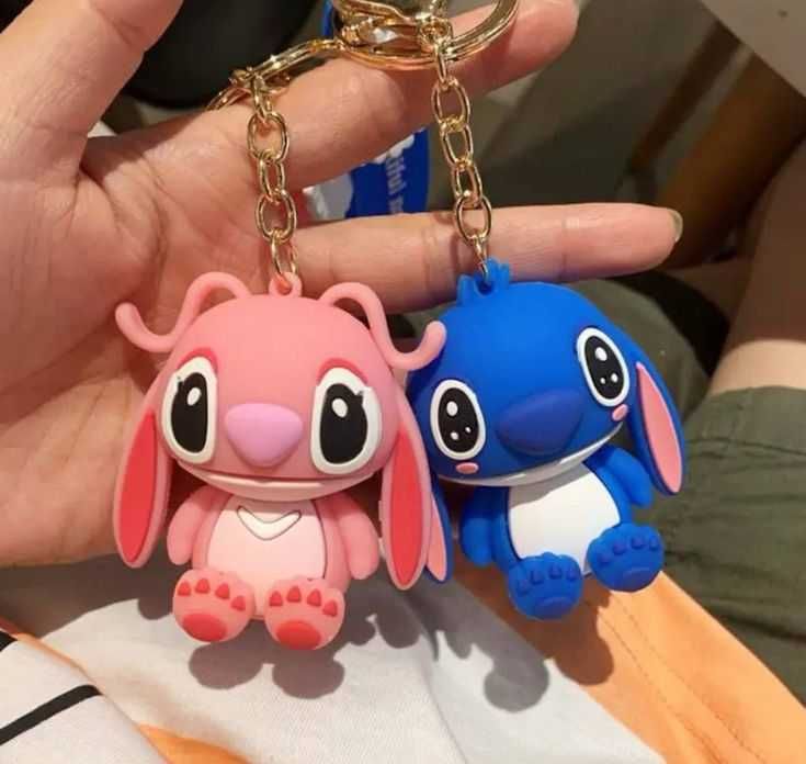 Комплект 2 броя Ключодържател Лило И Стич Играчки Розов/Син