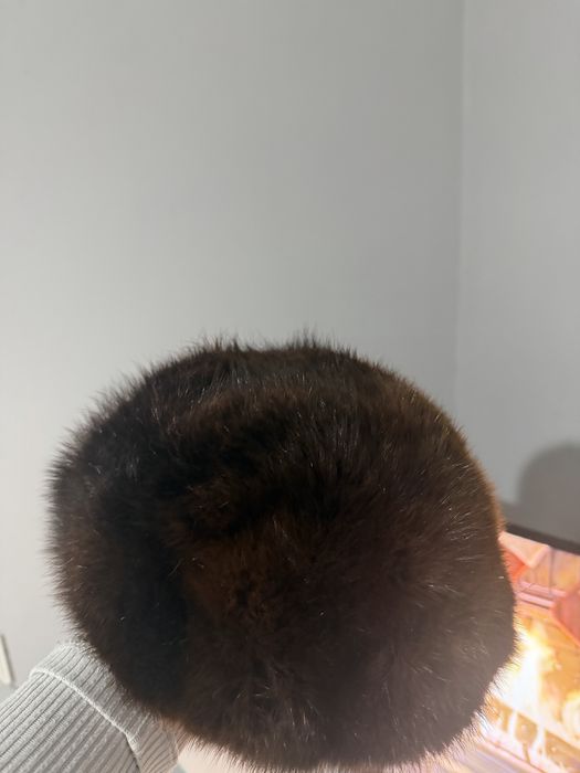 Palarie blana de vizon