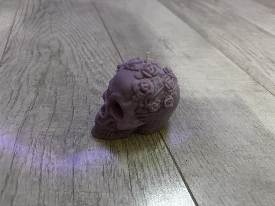Handmade Soy Skull Candle / Lumănare Handmade Soia