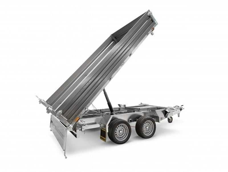 Remorca Humbaur HTK 3500.37 basculabila electric pe trei parti