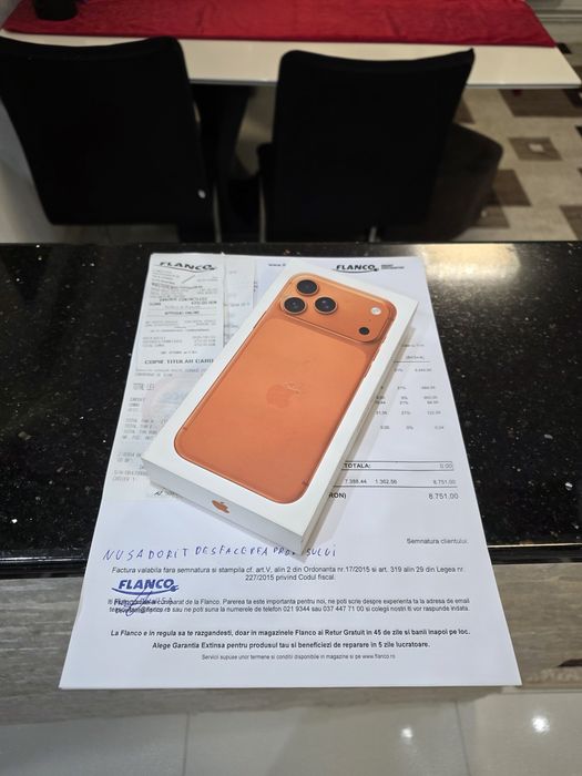 iPhone 17 Pro Max 256GB. SIGILAT !! 4 Ani Garantie