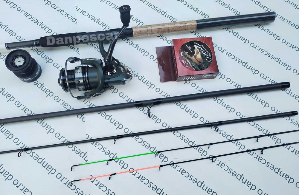 SET FEEDER Lanseta SENSE FEEDER 3,30m + Mulineta FL LF4000 + 150m fir