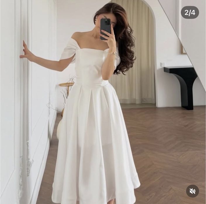 Платье белое пышное
