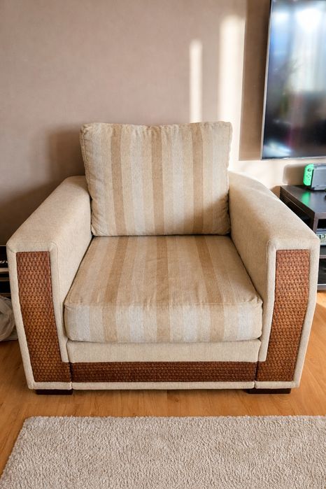 Луксозна холна гарнитура Doğtaş – комплект 3+2+1 ратан