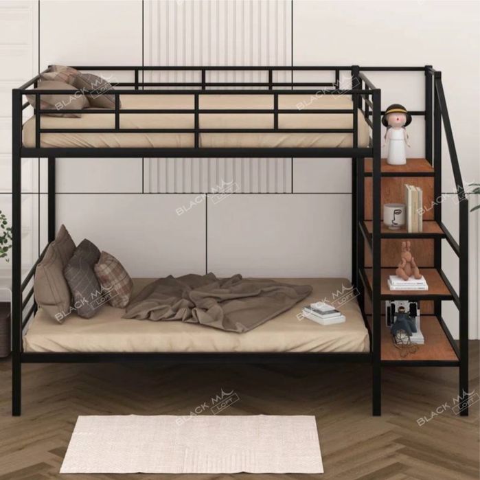 Двухъярусная Металл Кровать Twin | Loft krovat, temir kalavat, kravat