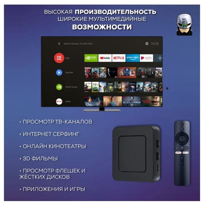 ТВ приставка Android TV Z6 2/8