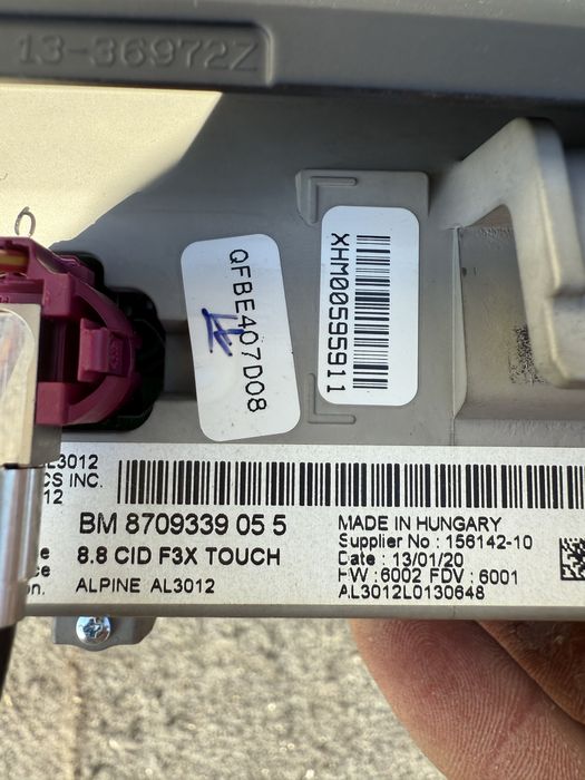 NBT EVO ID6 BMW F30 F31 ecran touch