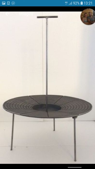Ceaun fonta nu din tuci- aluminiu- disc Fonta- trepied plita