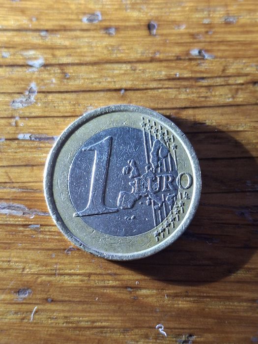 Moneda 1€ 2002 DaVinci Omul Vitruvian