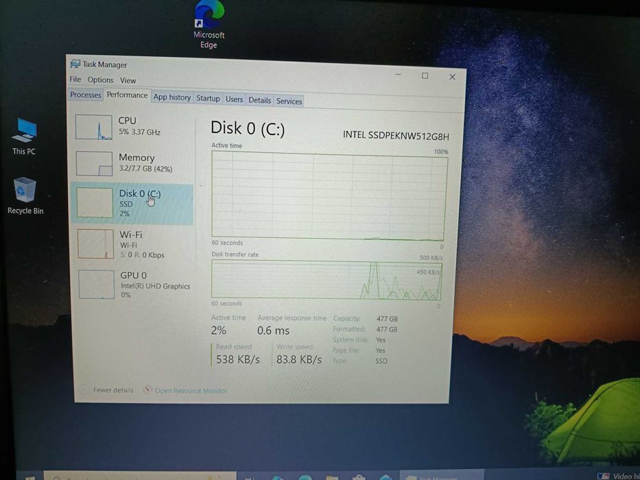 Laptop HP I3-1005G1, 8Gb DDR4, 512Gb M.2 NVMe