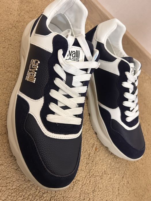 Cavalli class мужские кроссовки кожаные 44,45раз