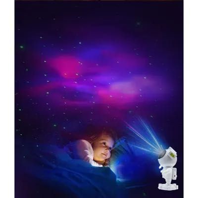 Звезден проектор Астронавт, нощна лампа за деца в различни цветове