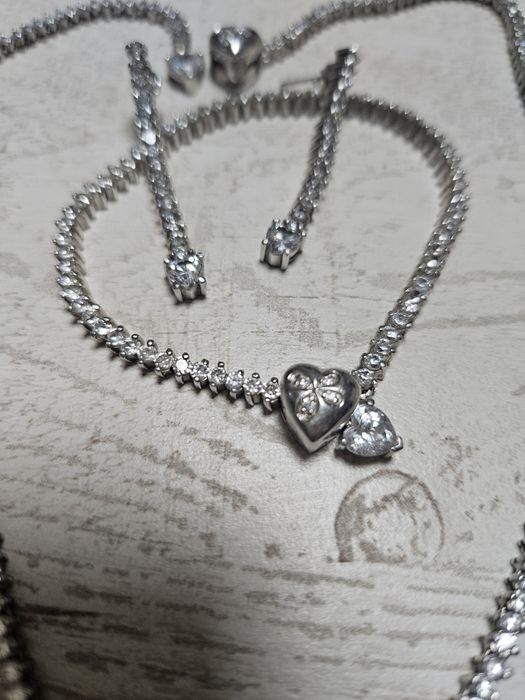 Set argint ,colectie personala ,posibil moisanite