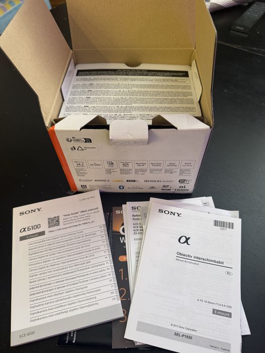 Aparat foto Mirrorless SONY Alpha A6100, 24.2 MP, 4K, Wi-Fi, negru + Obiectiv 16-50mm