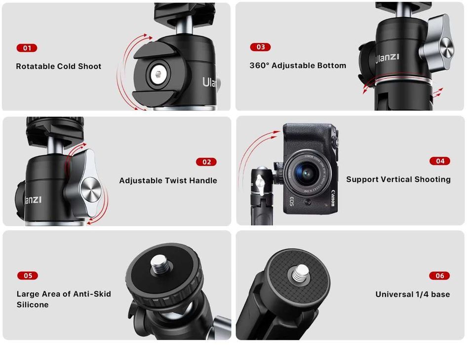 Разтегателен Статив Ulanzi U-Vlog Lite / статив за камера , смартфон