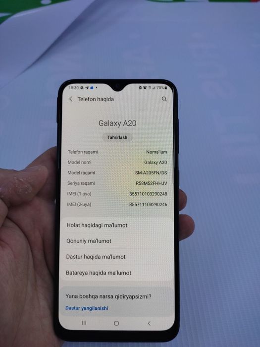 Samsung A20 sotiladi
