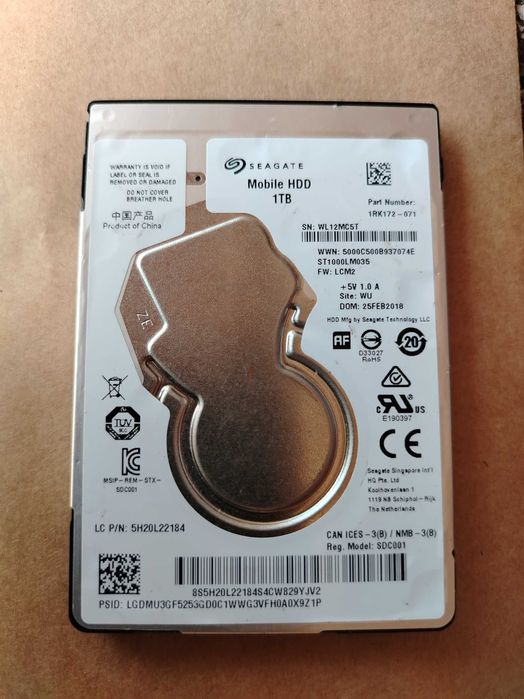 HDD 1TB 2.5'' Seagate