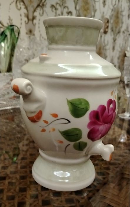 Фарфоровые самовары Гжель, СССР.