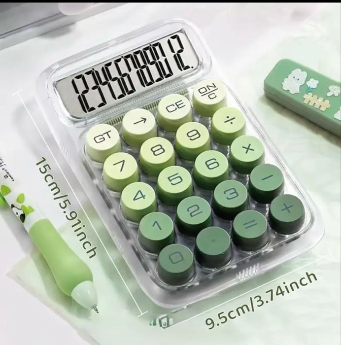 Калкулатор в зелен цвят