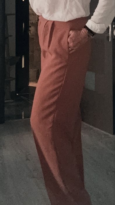 Pantaloni elegantic culoare corai, marime 40, fara purtare