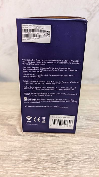 Hub Samsung SmartThings V3 + Cameră Aeotec 360 – NOI