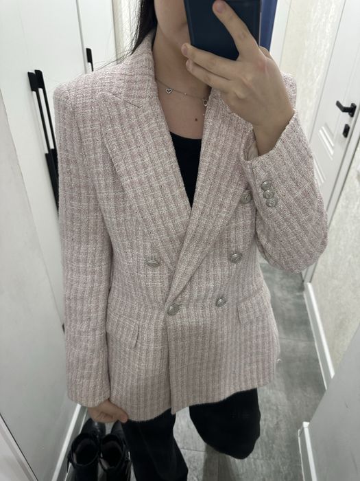продаю пиджак твидовый zara