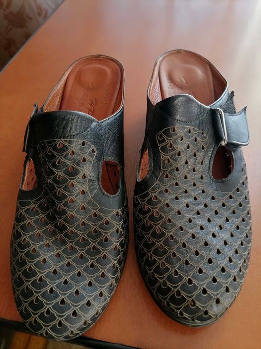 Сабо, кожаные, женские