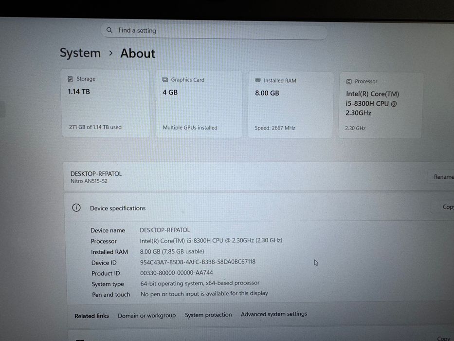Leptop gaming ACER NITRO