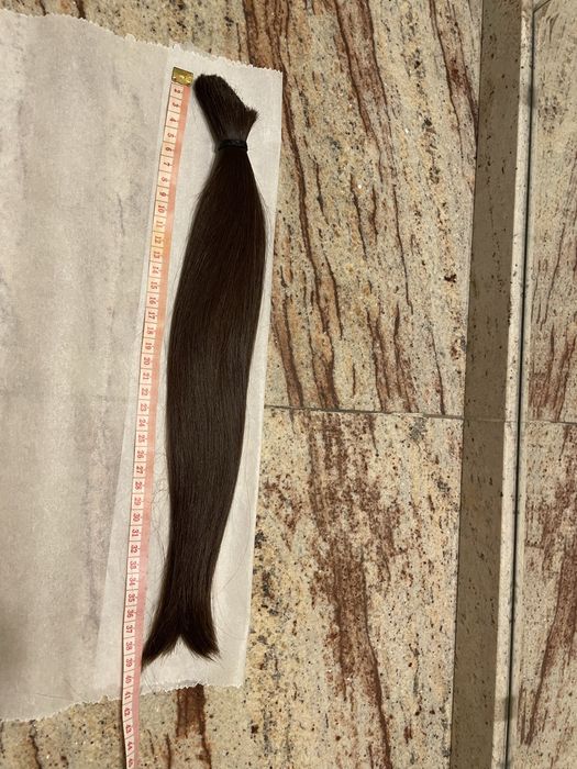 Par Natural Virgin (Nevopsit) Codita, saten, drept – lungime ~40 cm