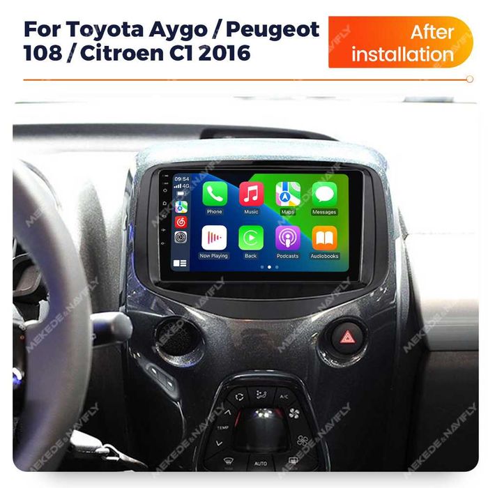 Navigatie Android 14 C1 TOYOTA AYGO PEUGEOT 107 2014+ 1/8 Gb CAMERA