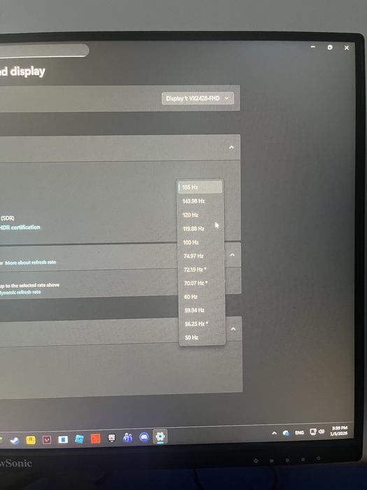 Monitor ViewSonic IPS 165 hz