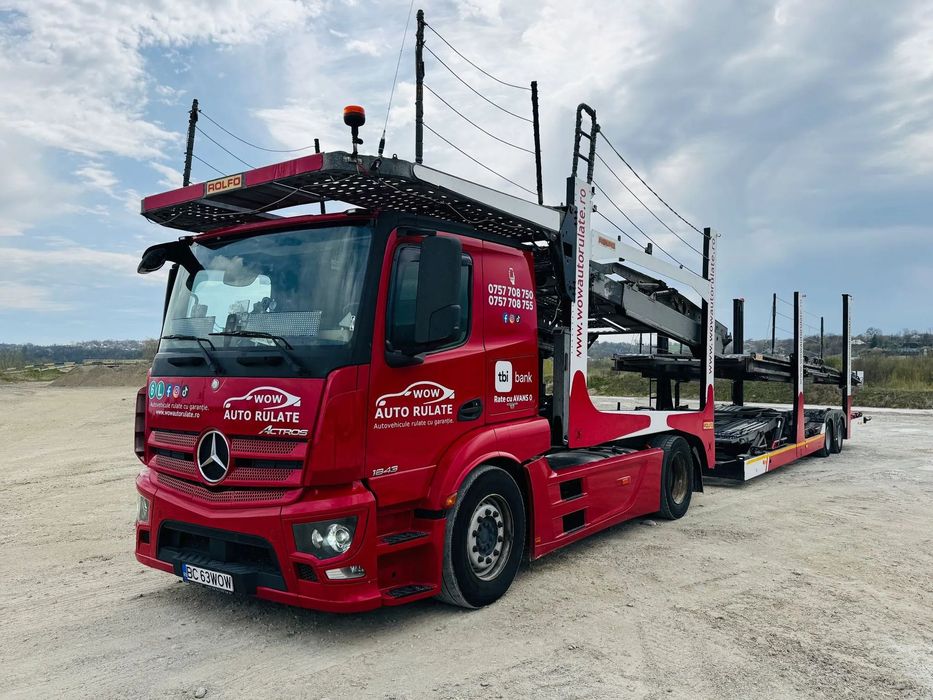 Mercedes Benz actros 1843 TRANSPORTOR AUTO Mercedes Actros 1843 8-9 Pozitii