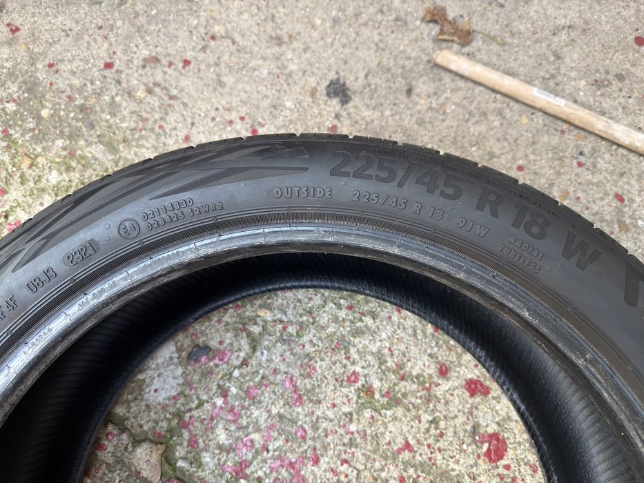Set 2 anvelope Continetal 225 45 18 vara 2021 profil 7mm