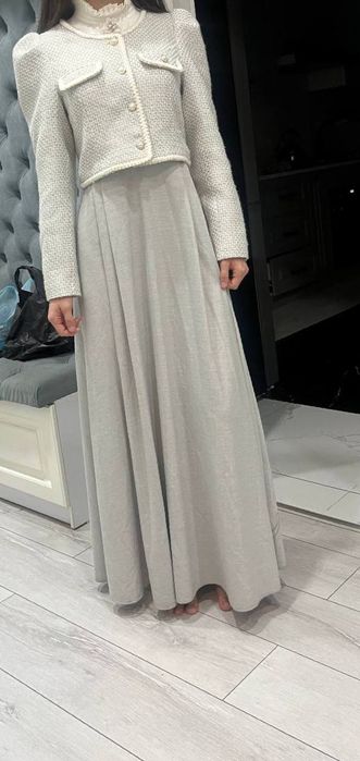 Платье с твидовым жакетом