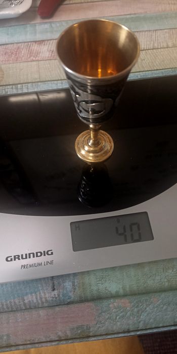 Pahar tărie superb argint Rusia, realizat manual  tehnica niello