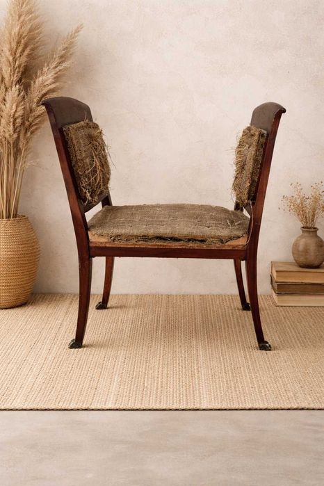 Taburet / băncuță vintage lemn masiv – stil Empire