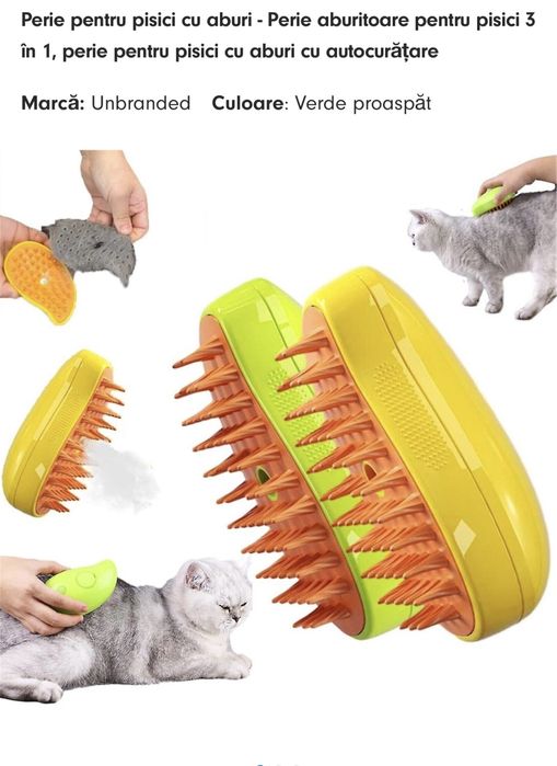 Perie cu abur pentru pisici-caini / 2 buc