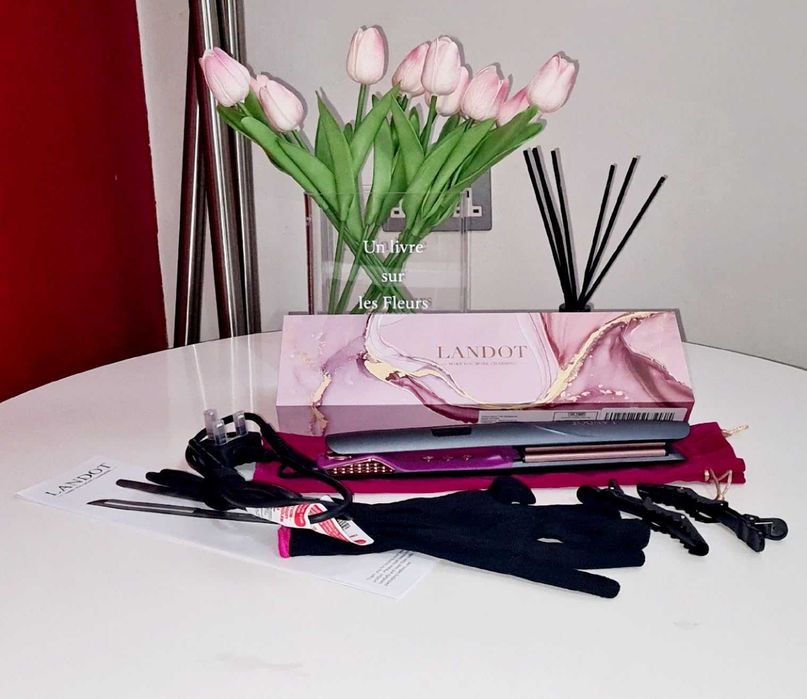 2 в 1 Керамична преса и маша за коса изправяне и къдрене LANDOT