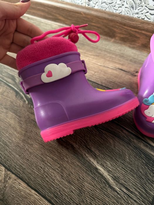 Сапожки резиновые на девочку 21 размер