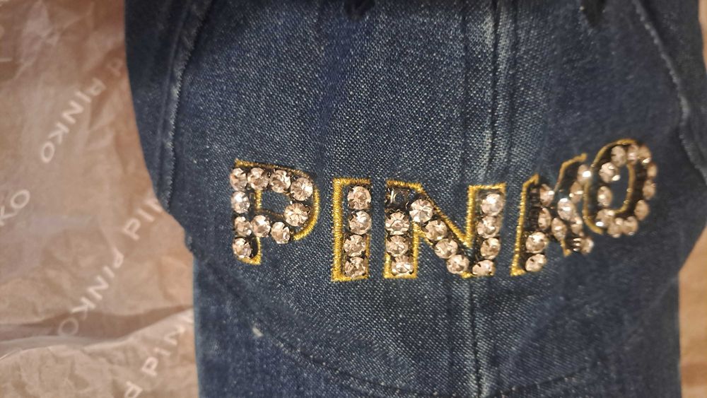 Pinko оригинална шапка от деним Пинко