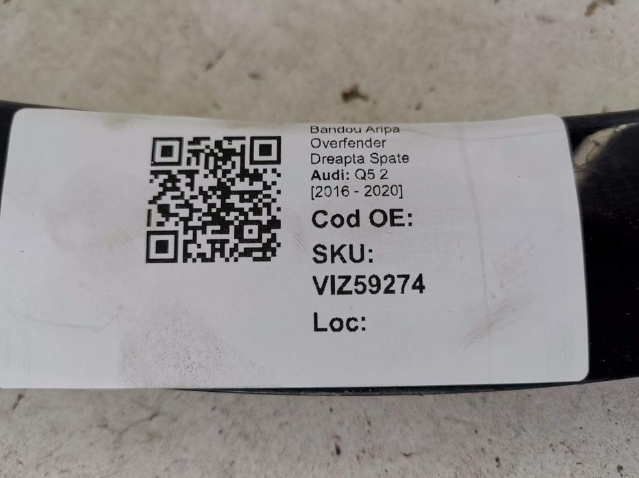 Bandou Aripa Overfender Dreapta Spate Audi Q5 2 2016 2017 2018 2019 20