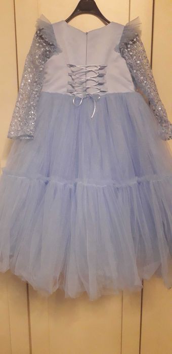 Праздничное нарядное вечерное платье для девочек на 7-8(9)лет. Эльза