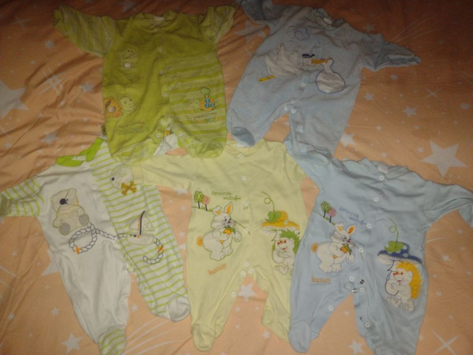 Lot 5 salopete bebe 56-62 cm