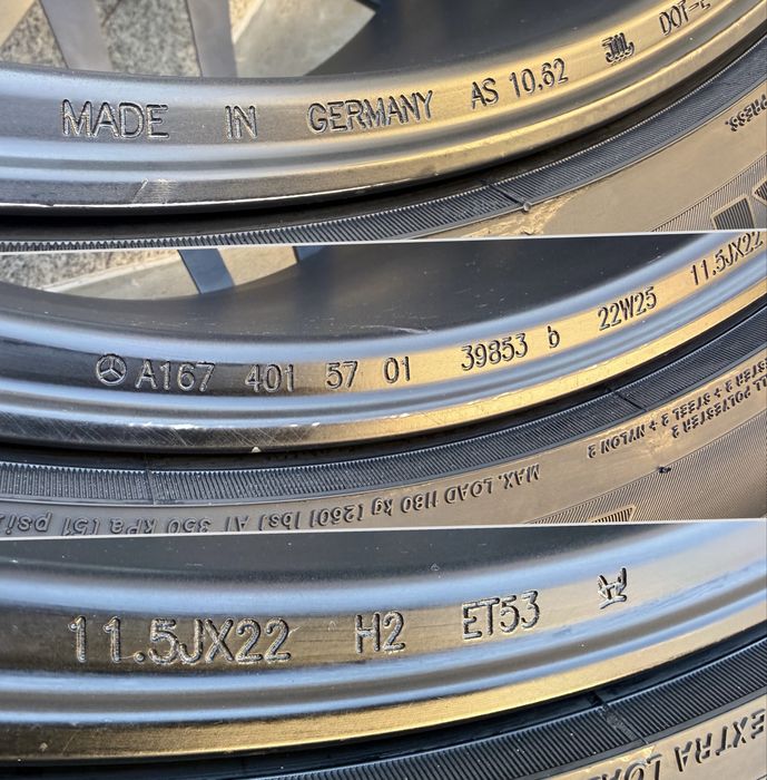 Оригинални джанти Мерцедес ГЛЕ 53 АМГ Mercedes GLE 63 AMG V167 22 цола