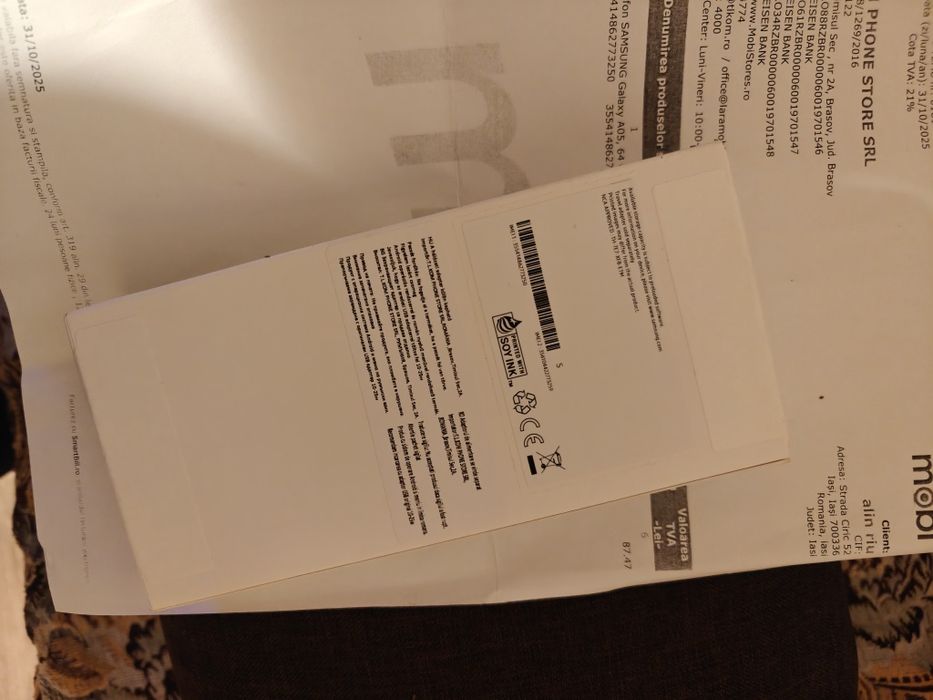 Samsung A07 cutie sigilata garanție 4/128 gb