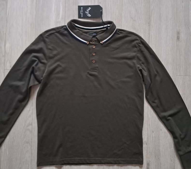 Мъжка памучна блуза с яка BRAVE SOUL , размери - M, L , XL и XXL.