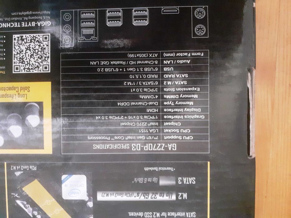 Gigabyte Z270P-D3 DDR-IV