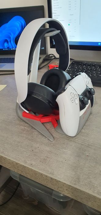 3d принтиране Ps5 стойка за дискове ,слушалки и джойстик
