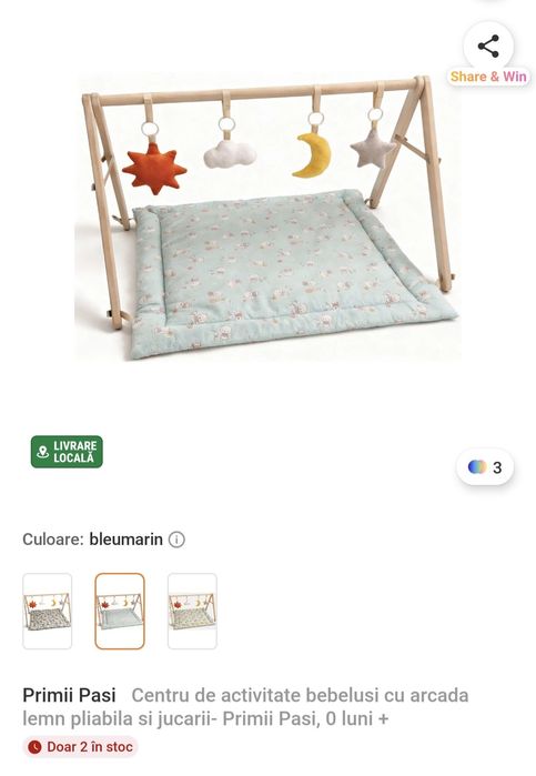 Vând centru de activități bebeluși 0+