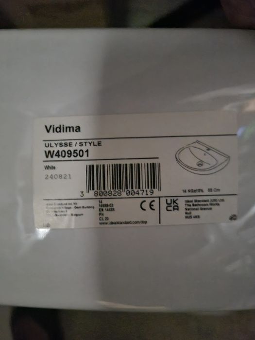 Lavoar 55 x 45 + semi-picior ceramica, Vidima Ulysse, produs nou